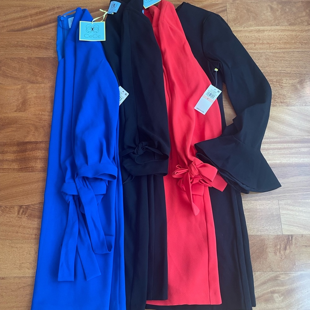 4 CeCe   Dresses - Blue, Orange & Black